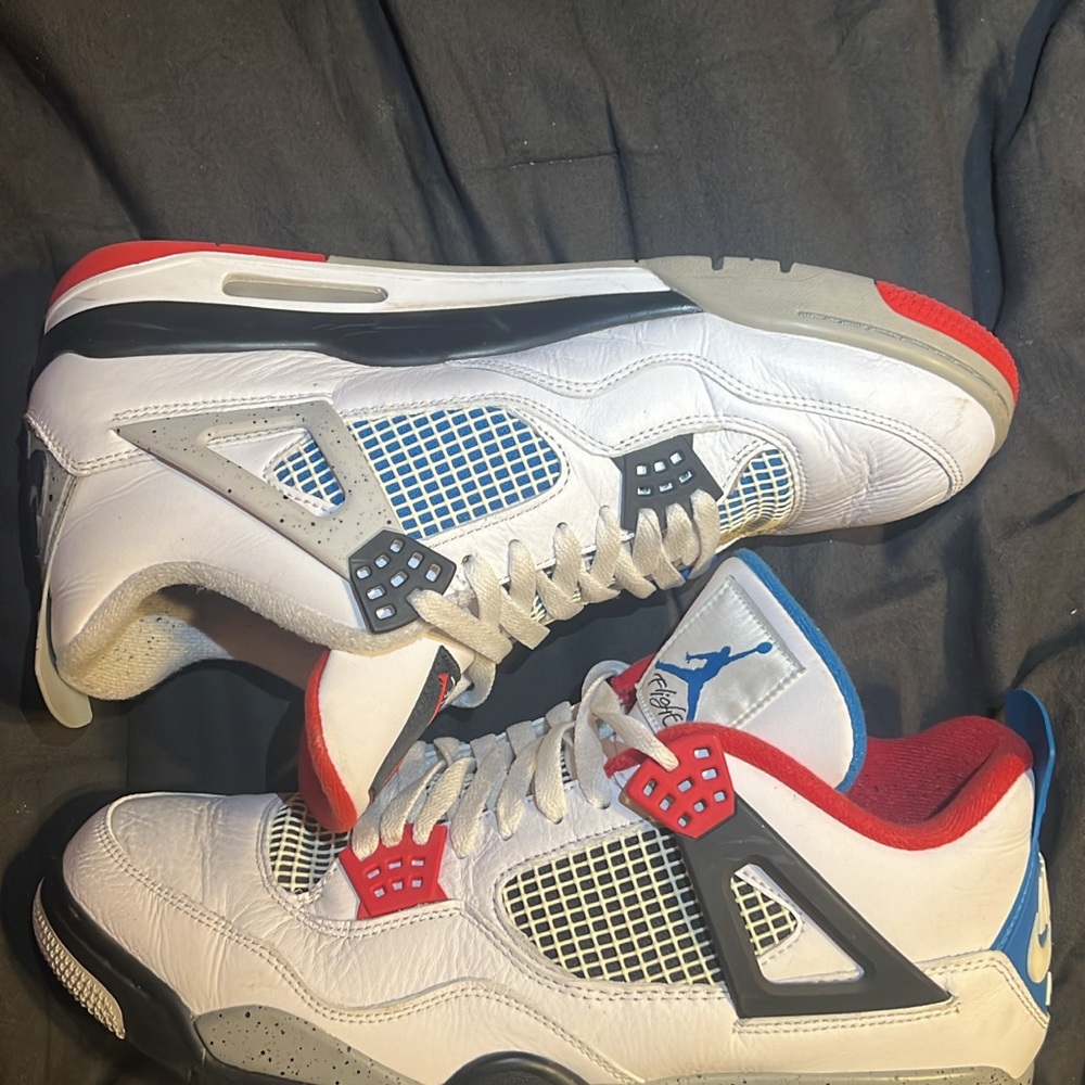 Jordan White and Red Sneakers with Chunky Silhouette